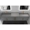 Castello Usa Amazon 84-inch Gray Vanity Set with Gray Top and Gold Handles CB-MC-84G-GLD-2056-GR - alternate 2